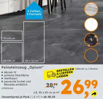 Globus Baumarkt Feinsteinzeug „Opium" Angebot