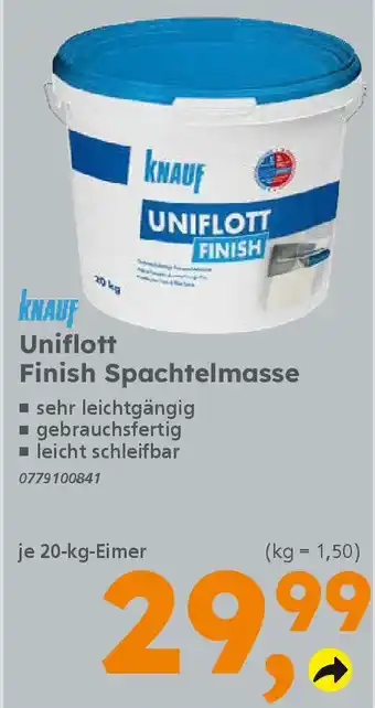 Globus Baumarkt KNAUF Uniflott Finish Spachtelmasse Angebot