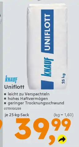 Globus Baumarkt KNAUF Uniflott Angebot