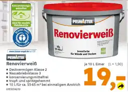 Globus Baumarkt PRIMASTER Renovierweiß Angebot