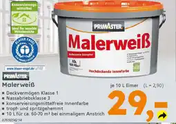 Globus Baumarkt PRIMASTER Malerweiß Angebot