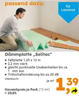 Globus Baumarkt Dämmplatte,,Selitac" Angebot