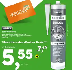 Globus Baumarkt PRIMASTER Sanitär Silikon Angebot