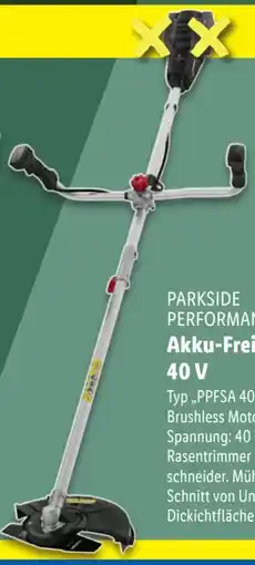 Lidl Parkside Performance Akku-Freischneider PPFSA 40-Li B3 Angebot