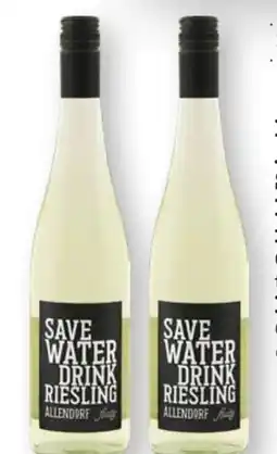 Scheck-in-Center Allendorf Save Water Drink Riesling Fruity Angebot