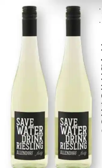 Scheck-in-Center Allendorf Save Water Drink Riesling Fruity Angebot