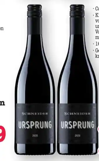 Scheck-in-Center Markus Schneider Ursprung Cuvée Angebot