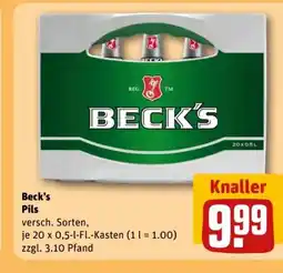 REWE Center Beck's Pilsener Angebot