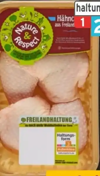 REWE Center Nature & Respect Frische Freiland Hähnchen-Schenkel Angebot