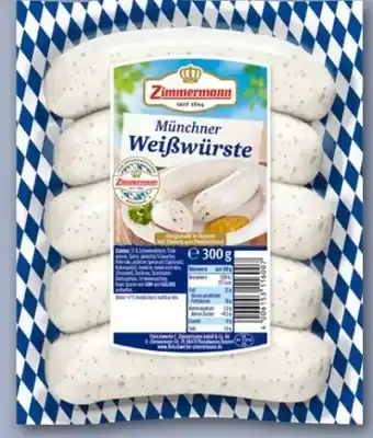 REWE Center Fleischwerke Zimmermann 5 Münchner Weißwürste Angebot