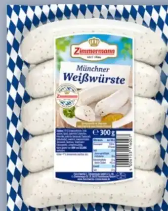 REWE Fleischwerke Zimmermann Münchner Weißwürste Angebot