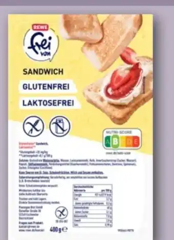 REWE Center Rewe Frei Von Sandwich Angebot