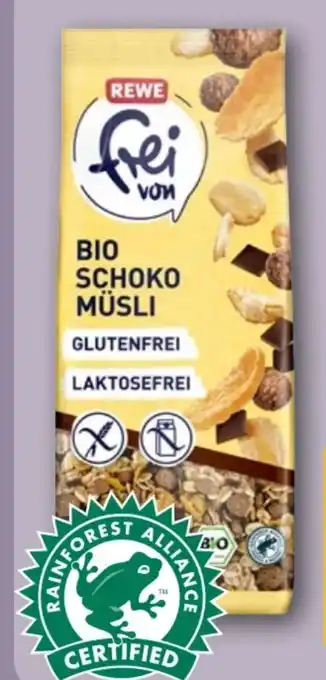 REWE Center Rewe Frei Von Bio Schokomüsli Angebot