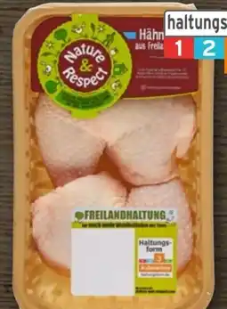 REWE Nature & Respect Frische Freiland Hähnchen-Schenkel Angebot