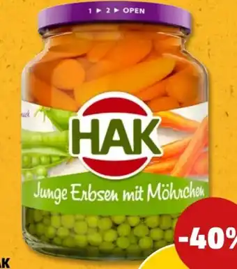 PENNY HAK Erbsen mit Möhren Angebot