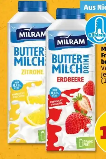 PENNY Milram Buttermilch Frucht-Drink Angebot