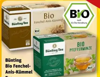 REWE Bünting Tee Bio Fenchel-Anis-Kümmel Angebot