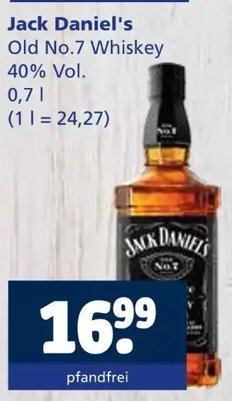 Getränkewelt Jack daniel's old no.7 whiskey Angebot