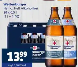 Getränkewelt Weltenburger kloster hell o. hell alkoholfrei Angebot