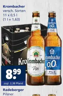 Getränkewelt Krombacher pils oder pils alkoholfrei Angebot