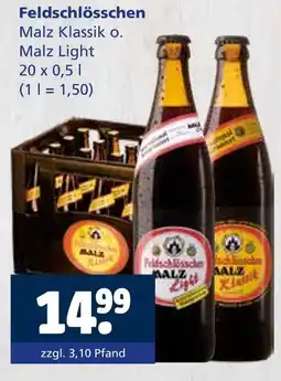 Getränkewelt Feldschlösschen malz klassik oder malz light Angebot