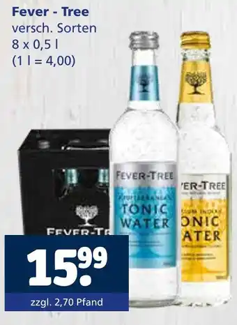 Getränkewelt Fever-tree mediterranean tonic water oder indian tonic water Angebot