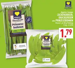 Marktkauf Edeka herzstücke zuckererbsen, knackerbsen oder prinzessbohnen Angebot