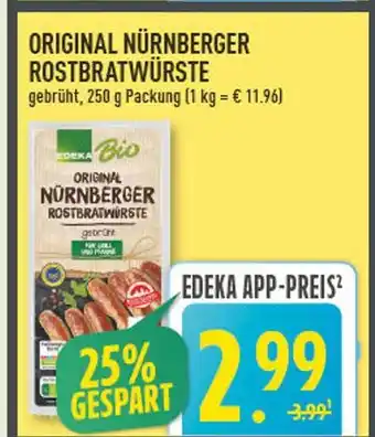 Marktkauf Edeka original nürnberger rostbratwürste Angebot