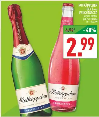 Marktkauf Rotkäppchen sekt oder fruchtsecco Angebot