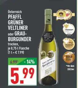 Marktkauf Pfaffl grüner veltliner oder grauburgunder Angebot