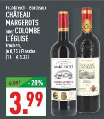 Marktkauf Frankreich - bordeaux château margerots oder colombe l'église Angebot