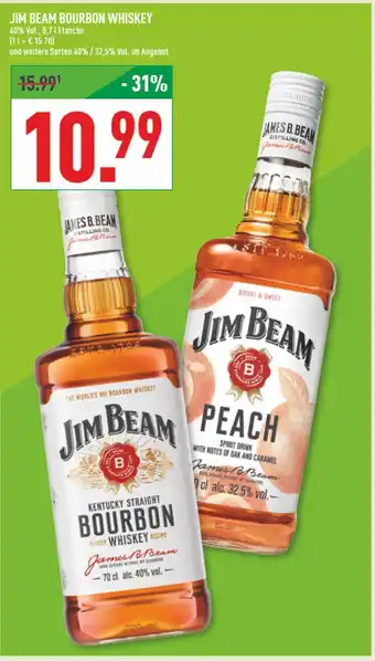 Marktkauf Jim beam bourbon whiskey oder peach Angebot