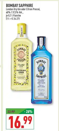 Marktkauf Bombay sapphire bombay sapphire Angebot