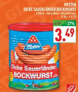 Marktkauf Metten dicke sauerländer bockwurst Angebot