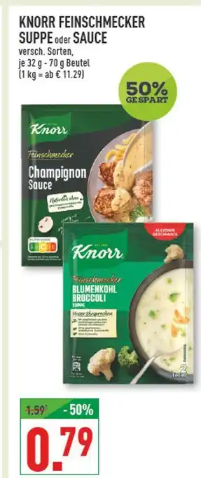 Marktkauf Knorr feinschmecker suppe oder sauce Angebot