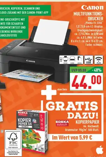 Marktkauf Canon multifunktions-drucker pixma ts 3355 Angebot