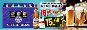 trinkgut Schneider weisse schneider weisse original, hefe hell oder alkoholfrei Angebot