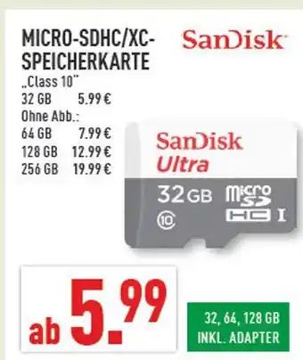 Marktkauf Sandisk micro-sdhc/xc-speicherkarte Angebot