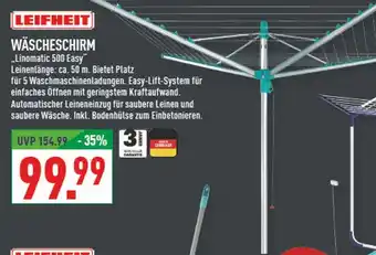 Marktkauf Leifheit wäscheschirm „linomatic 500 easy“ Angebot