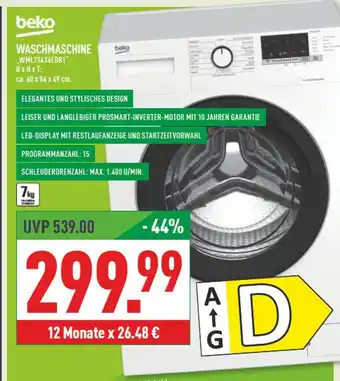 Marktkauf Beko waschmaschine Angebot