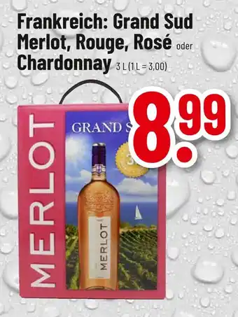 trinkgut Grand sud merlot, rouge, rosé oder chardonnay Angebot