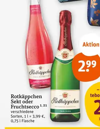 tegut Rotkäppchen sekt oder fruchtsecco Angebot