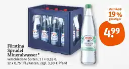 tegut Förstina sprudel mineralwasser Angebot