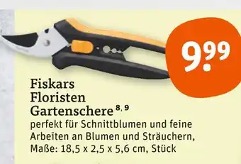 tegut Fiskars floristen gartenschere Angebot