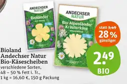 tegut Andechser natur bioland bio-käsescheiben Angebot