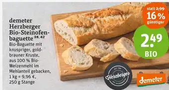 tegut Demeter herzberger bio-steinofenbaguette Angebot