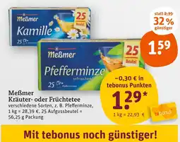 tegut Meßmer kräuter- oder früchtetee Angebot