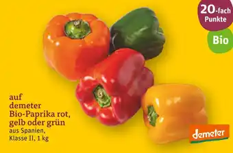 tegut Demeter bio-paprika rot, gelb oder grün Angebot