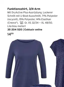 Tchibo Funktionsshirt, 3/4-arm Angebot