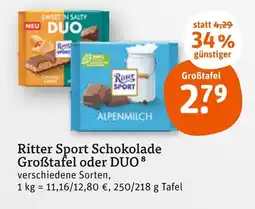 tegut Ritter sport schokolade großtafel oder duo Angebot